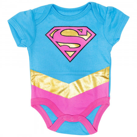 Justice League Girls Rule 5 Piece Infant Snapsuit Set