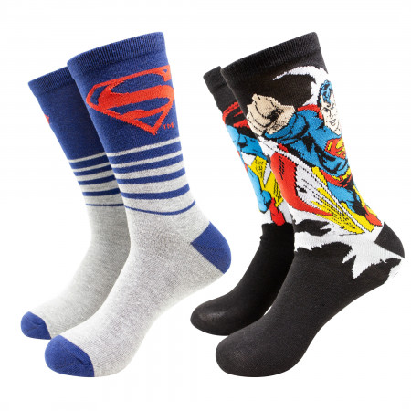 Superman Breakthrough Crew Socks 2-Pack