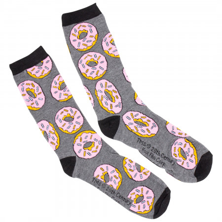 The Simpsons Homer and Donuts 2-Pack Crew Socks