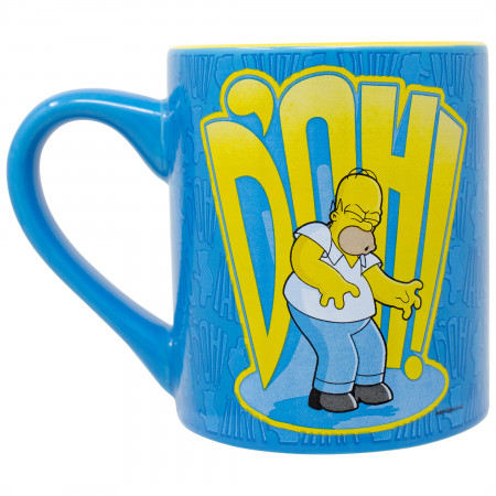 Simpsons 14 Ounce D'oh Ceramic Blue Mug