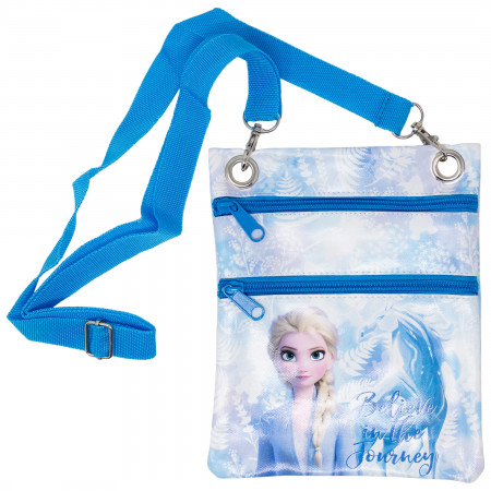 Frozen 2 Blue and White Passport Bag