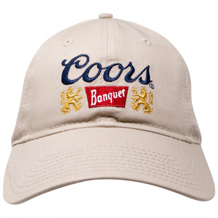 Coors Banquet Beer Logo Adjustable Khaki Hat