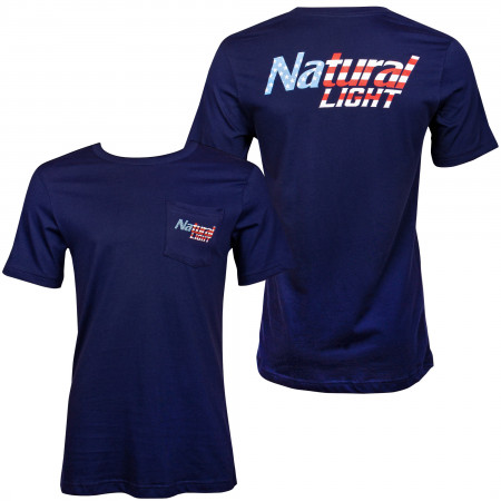 Natural Light Red White and Blue Logo T-Shirt