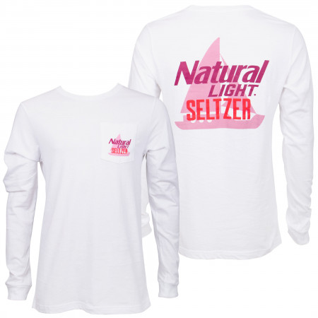 Natural Light Seltzer Boat Long Sleeve Pocket Shirt
