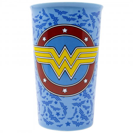 Wonder Woman Logo Tossed 16oz Ceramic Travel Mug