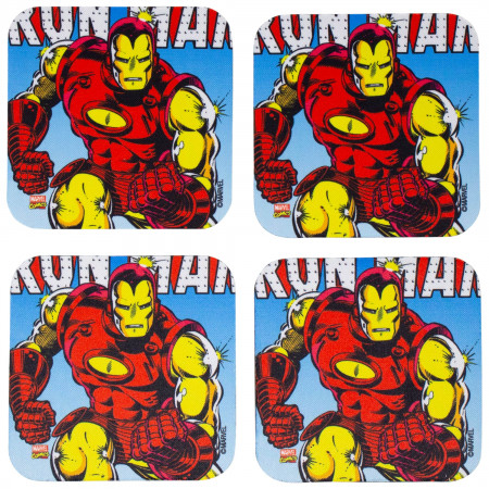 Marvel Iron Man 4-Piece Neoprene Coaster Set