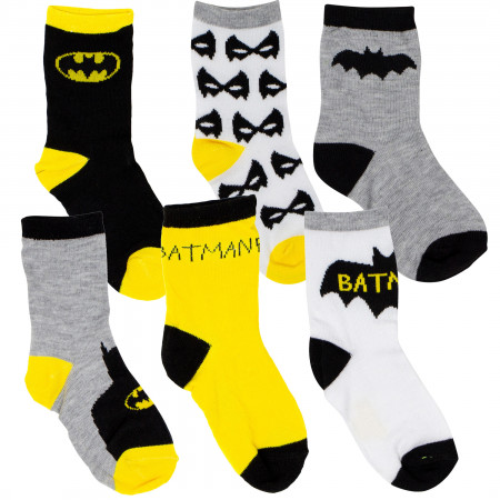 Batman 6-Pack Toddler Socks