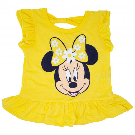 Minnie Mouse Puff Print Daisy Baby Toddler Girls Shirt and Shorts Set