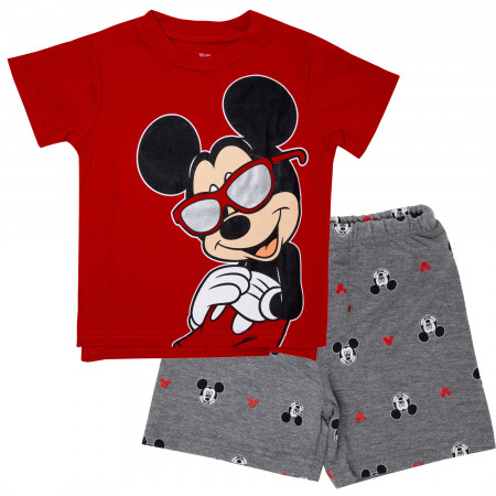 Mickey Mouse Cool Dude Shirt and Shorts Toddler Boys Set