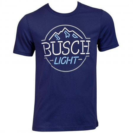 Busch Light Mountain Logo Neon Sign T-Shirt
