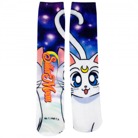 Sailor Moon Artemis 360 Print Crew Socks