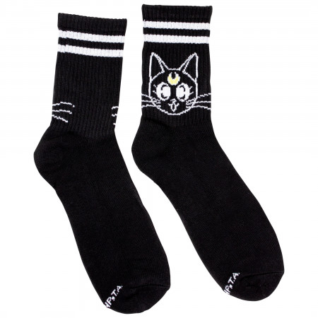 Sailor Moon Luna Black Ankle Socks