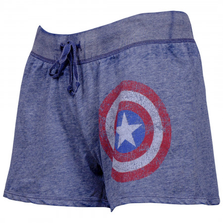 Captain America Symbol Juniors Sleep Shorts