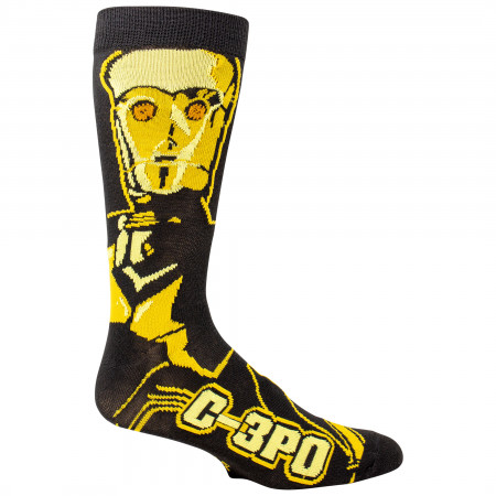 Star Wars C-3PO Character Crew Socks