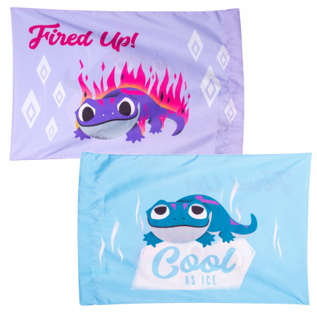Frozen Bruni the Fire Spirit Salamander Hot & Cold Pillow Case