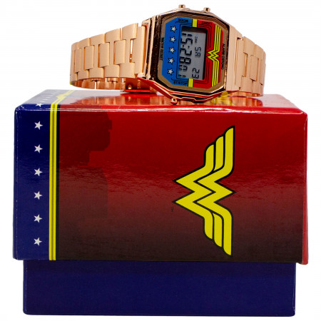 Wonder Woman Digital Watch with Gold Alloy Band