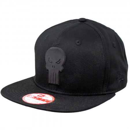 Punisher Symbol Black on Black New Era 9Fifty Adjustable Hat