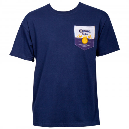 Corona Extra Front and Back Label Pocket T-Shirt