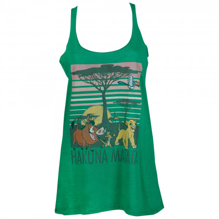 Lion King Women's Green Hakuana Matata Tank Top
