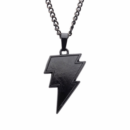 Black Adam Lightning Pendant Necklace