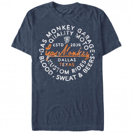 Gas Monkey Garage Crafted Blue T-Shirt