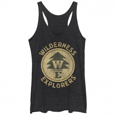 Disney Pixar Up Explorers Black Juniors Racerback Tank Top