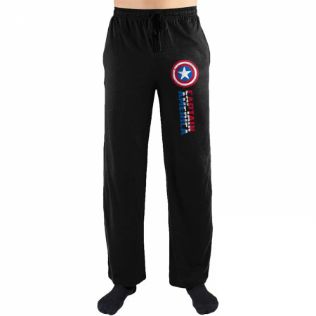 Captain America Red White and Blue Logo Pajama Pants