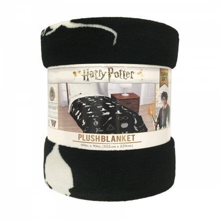 Harry Potter Iconic Symbols 62" x 90" Fleece Blanket