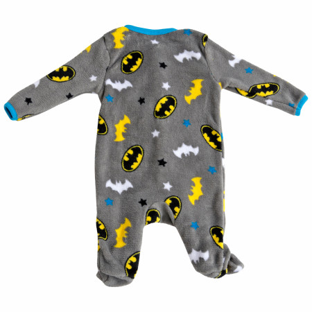 Batman Symbols and Logos All Over Print Footed Pajamas