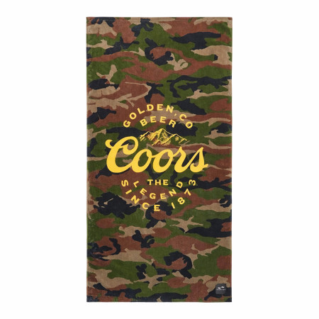 Coors Banquet Beer The Legend Since 1873 Camo 30"x60" Quick Dry Towel
