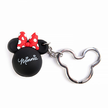 Minnie Mouse Icon with Red Bow Ball Keyring