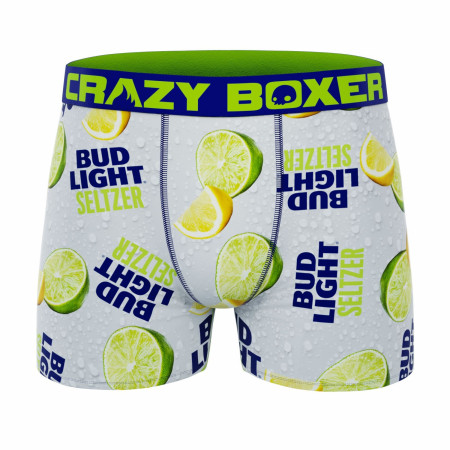 Crazy Boxer Bud Light Lime & Seltzer Logos & Cans Men's Boxer Briefs 2-Pack