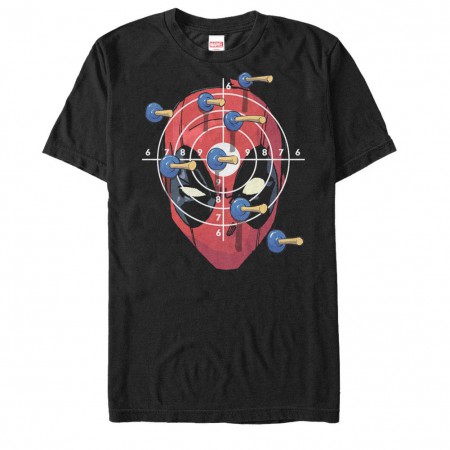 Deadpool Target Practice Black Mens T-Shirt