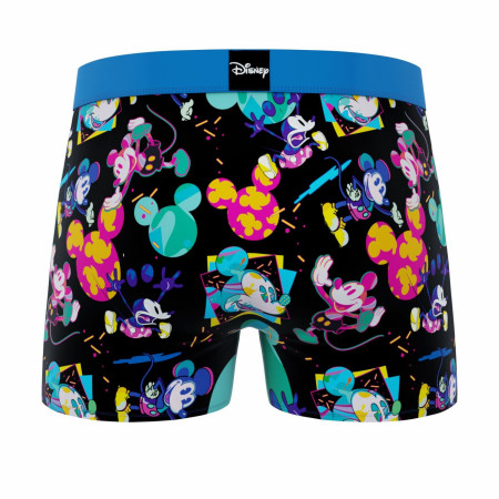 Crazy Boxer Disney Mickey Mouse Neon Heads Men's Boxer Briefs