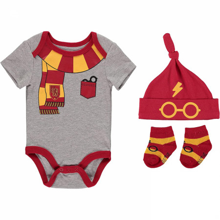 Harry Potter Gryffindor 3-Piece Bodysuit Gift Set