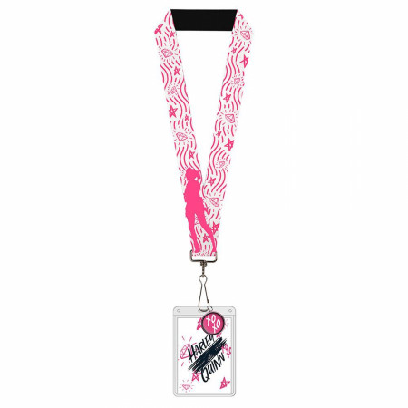 Harley Quinn Birds of Prey Pink and White Lanyard