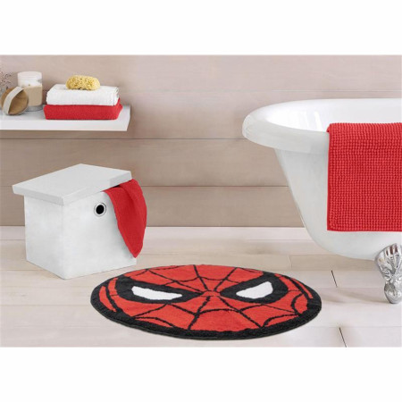 Spider-Man Mask Round Tufted Bath Rug