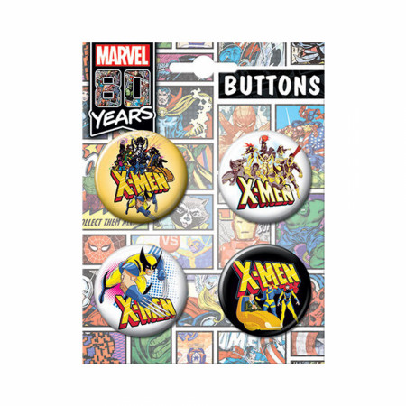 X-Men 4-Pack Button Set