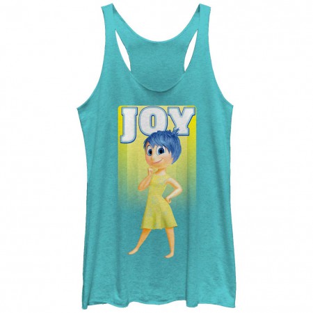 Disney Pixar Inside Out Joy Blue Juniors Racerback Tank Top