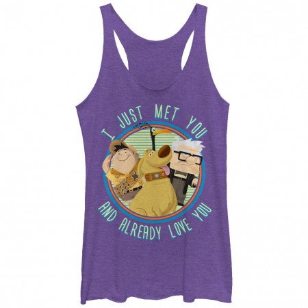 Disney Pixar Up Just Met You Purple Juniors Racerback Tank Top