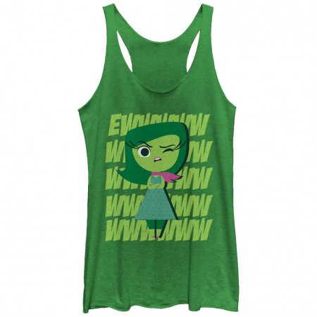 Disney Pixar Inside Out EW Green Juniors Racerback Tank Top