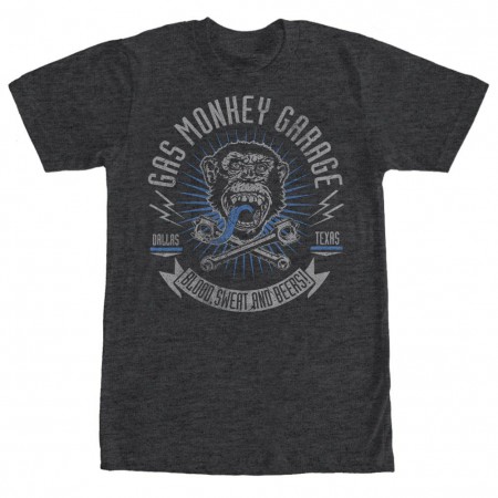 Gas Monkey Garage Reset Garage Gray T-Shirt