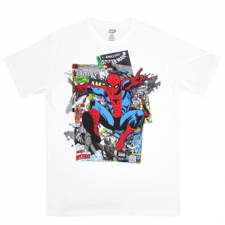 The Amazing Spider-Man Vintage Collage T-Shirt