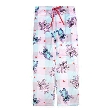 Lilo and Stitch - Stich and Angel Pastel Flannel Pattern Sleep Pants