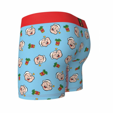 Popeye The Sailor Faces and Spinach Can AOP SWAG Boxer Briefs
