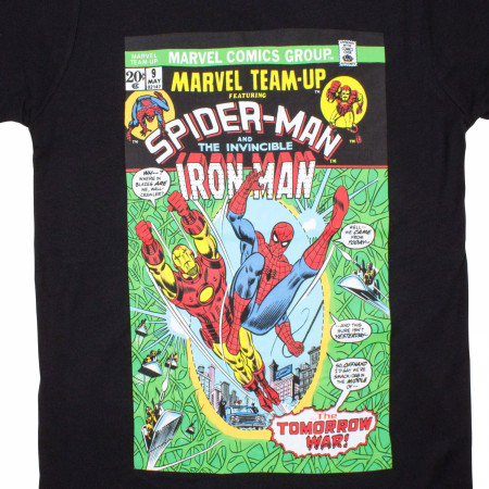 Spider-Man and The Invincible Iron Man Marvel Comic Cover T-Shirt