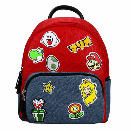 Super Mario Bros Patch Collage 12" Backpack