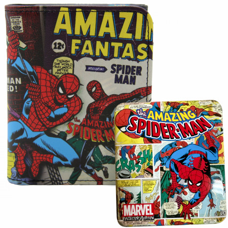 Spider-Man Amazing Fantasy Trifold Wallet in Collectors Tin