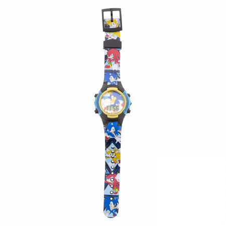 Sonic the Hedgehog Boy's Flashing LCD Watch with Plastic Strap