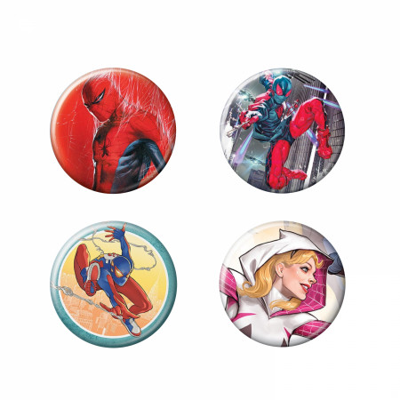 Spider-Man Covers 4-Pack Button Set